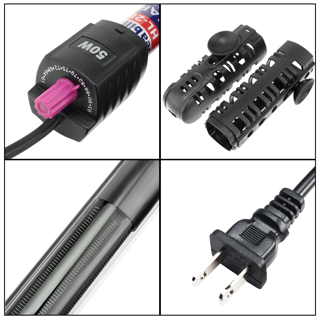 Amazon.co.jp: Aexit 水中水槽ヒーター50ワットクォーツガラス調整可能